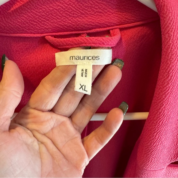 Maurices Pink Blazer Lightweight Open-Front Jacket - Picture 2 of 4